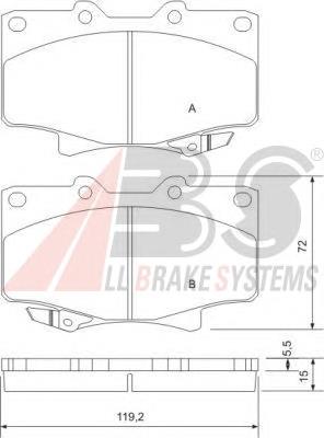 Купити 36882 ABS Колодки гальмівні передні, дискові