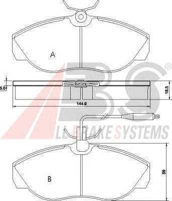 Гальмівні колодки ABS 36883 ціна, від 19.52 USD