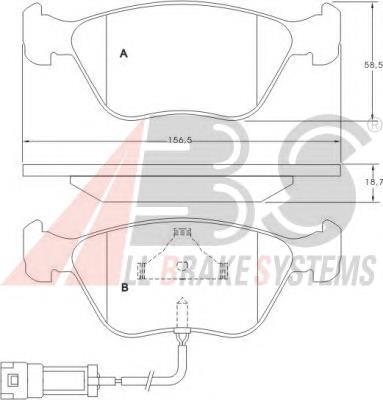 Гальмівні колодки ABS 36880 ціна, від 3.07 USD