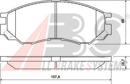 Купити 36925 ABS Колодки гальмівні передні, дискові