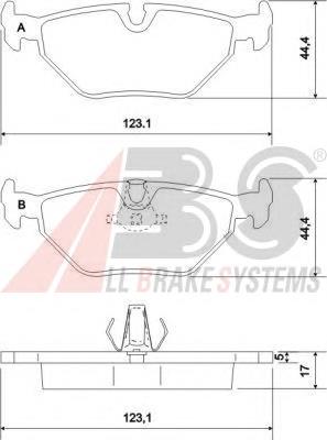 Задні гальмівні колодки ABS 36908 ціна, від 15.12 USD
