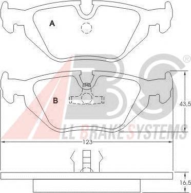 Задні гальмівні колодки ABS 36824 ціна, від 13.95 USD