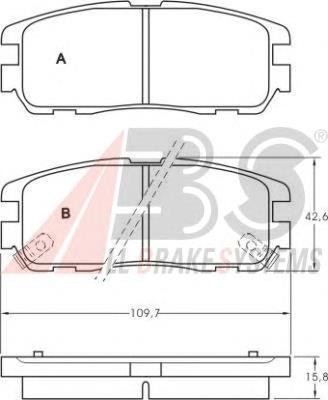 Купити 36794 ABS Задні колодки
