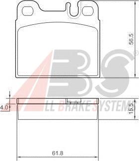 Задні гальмівні колодки ABS 36810 ціна, від 12.97 USD