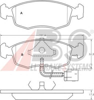 Купити 36846 ABS Колодки гальмівні передні, дискові