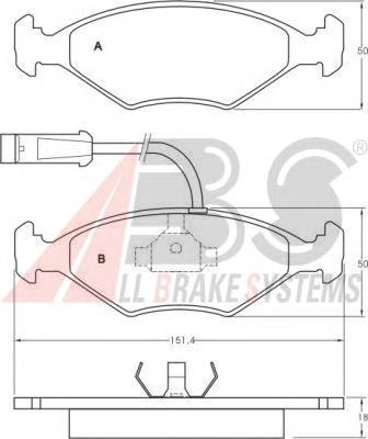 Гальмівні колодки ABS 36855 ціна, від 17.60 USD