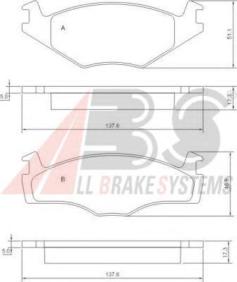 Гальмівні колодки ABS 36853 ціна, від 14.34 USD