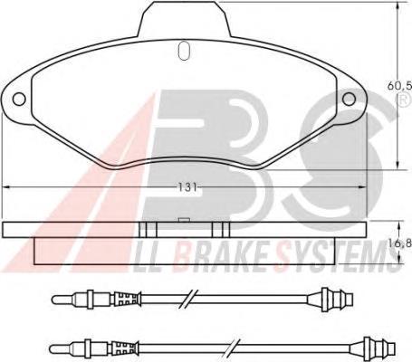 Гальмівні колодки ABS 36836 ціна, від 15.88 USD