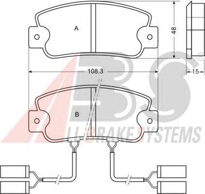 Гальмівні колодки ABS 36186 ціна, від 9.60 USD
