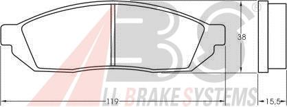 Гальмівні колодки ABS 36156 ціна, від 13.54 USD