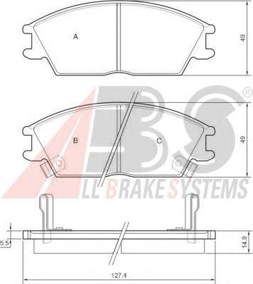 Гальмівні колодки ABS 36172 ціна, від 13.35 USD