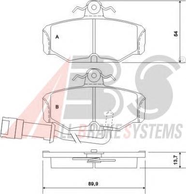 Задні гальмівні колодки 36170 ABS