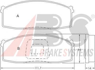 Купити 36484 ABS Колодки гальмівні передні, дискові