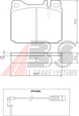 Гальмівні колодки ABS 36418 ціна, від 15.30 USD