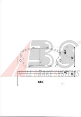 Задні гальмівні колодки ABS 36081 ціна, від 12.10 USD