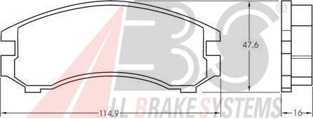 Гальмівні колодки ABS 36611 ціна, від 13.84 USD