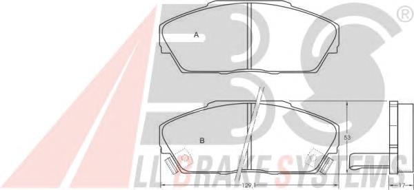 Гальмівні колодки ABS 36639 ціна, від 19.00 USD