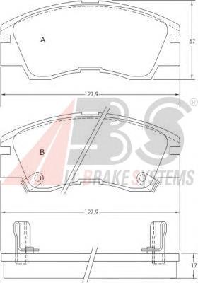 Гальмівні колодки ABS 36648 ціна, від 13.08 USD