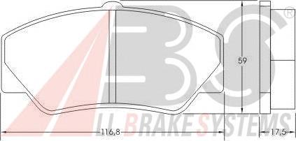 Гальмівні колодки ABS 36578 ціна, від 15.74 USD