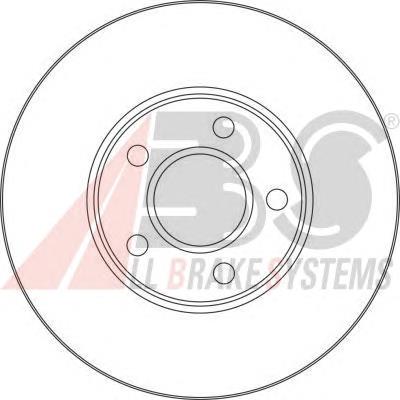 Диск переднього гальма ABS 17416 ціна, від 37.24 USD