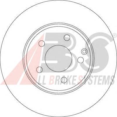 Диск переднього гальма ABS 17403 ціна, від 57.68 USD