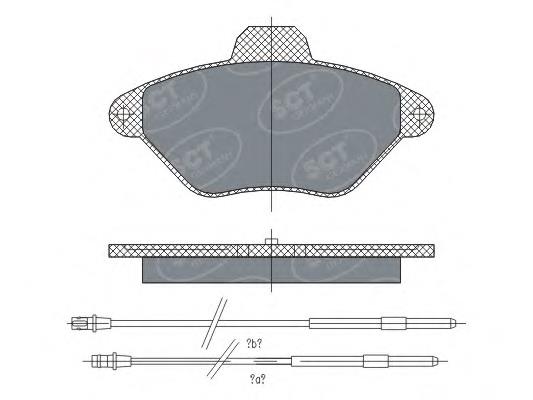 Колодки гальмівні передні, дискові SP299 SCT