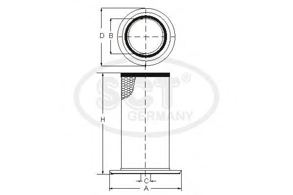 Елемент повітряного фільтра SCT SB3278 ціна, від 29.50 USD