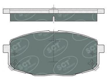 Колодки гальмівні передні, дискові SP374 SCT