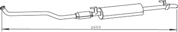 Глушник, передня частина BS175421 Bosal
