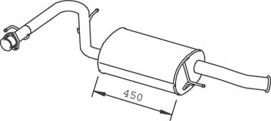 Глушилка задня Asmet ASM09077 ціна, від 72.20 USD