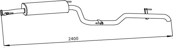 A6384901115 Mercedes Глушник, задня частина