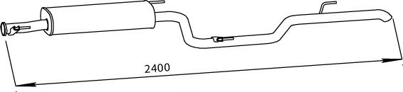 Глушник, задня частина A6384900915 Mercedes