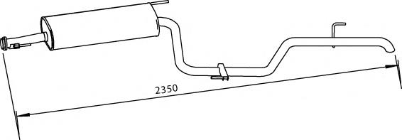 Глушилка задня Mercedes A6384901015