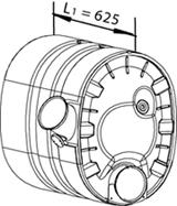 80390 Dinex Глушник, середня і задня частина