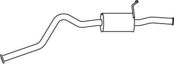  Глушник, задня частина Hyundai H-1 STAREX 