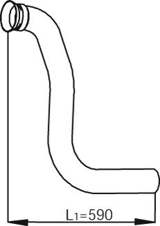 53281 Dinex труба приймальна (штани глушника, передня)