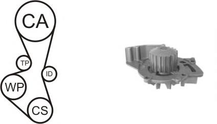 Комплект ГРМ Airtex WPK169001 ціна, від 3530.52 UAH