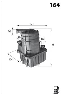 Фільтр паливний Mecafilter ELG5348