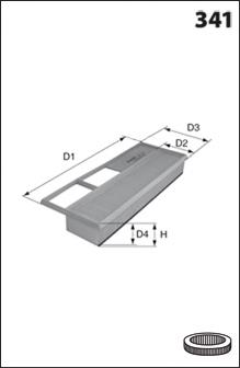 Фільтр повітряний Mecafilter ELP9141