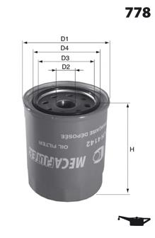 ELH4267 Mecafilter Фільтр масла