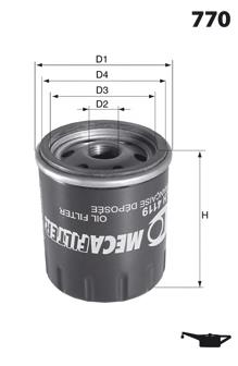 ELH4160 Mecafilter фільтр масляний
