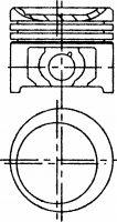 Поршень в комплекті на 1 циліндр, 2-й ремонт (+0,50) 8770420710 Nural