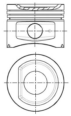 0399502 Mahle Original Поршень в комплекті на 1 циліндр, 3-й ремонт (+0,60)