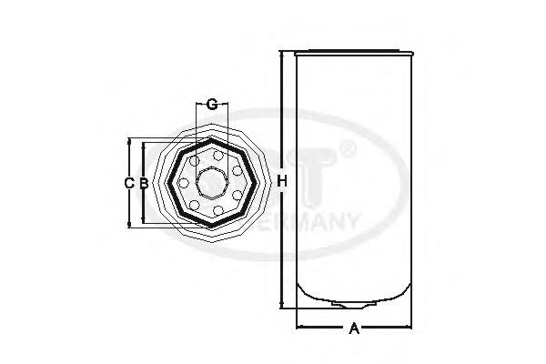 ST349 SCT Фільтр палива