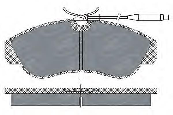 Колодки гальмівні передні, дискові SP183 SCT