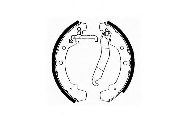 Колодки гальмові задні, барабанні SS514 SCT