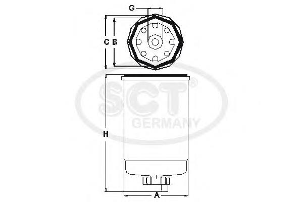 Фільтр тонкого очищення палива SCT ST317 ціна, від 6.87 USD