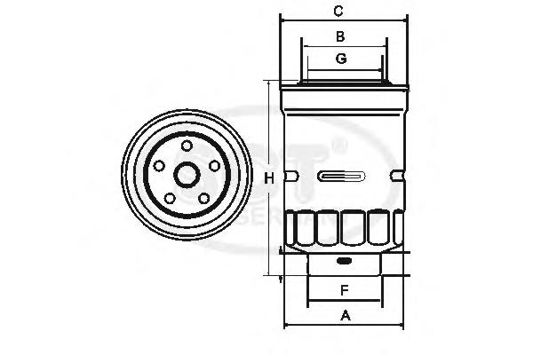 Паливний фільтр ST322 SCT