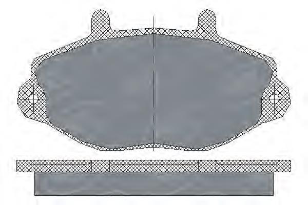 Колодки гальмівні передні, дискові SP223 SCT
