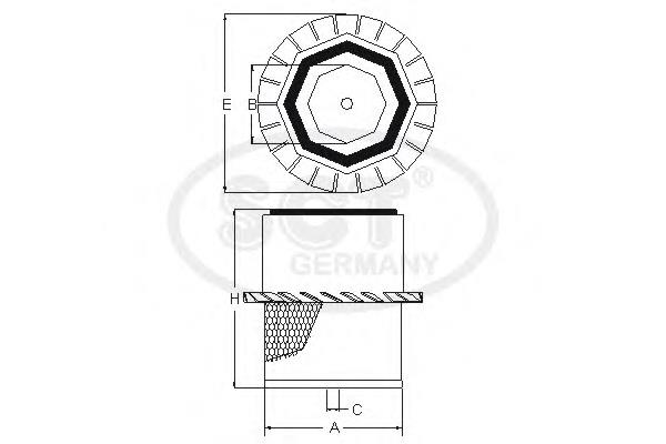 Фільтр повітряний SB3125 SCT